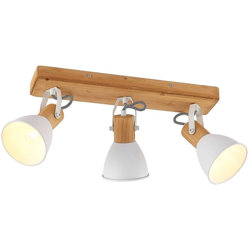 Ceiling Lightdimmable 'Merela' made of Wood for Living Room & Dining Room