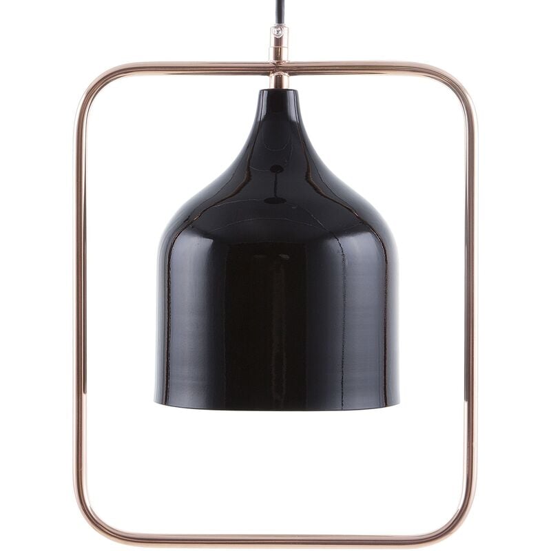 Beliani - Modern Pendant Lamp Framed Shade Black Metal Living Room Mavone