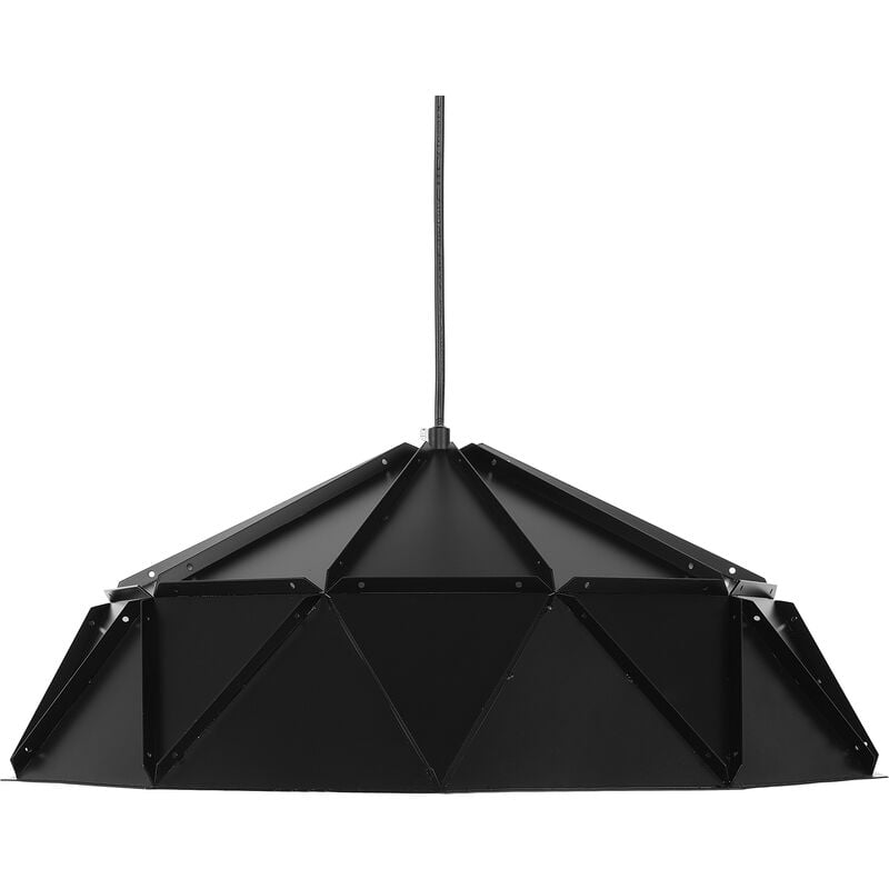 Beliani - Contemporary Geometric Living Room Black Pendant Light Metal Ceiling Shade Senia