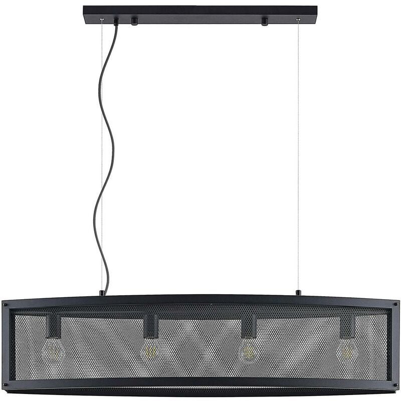 Ceiling Light Mizgin) in Black made of Metal for e.g. Living Room & Dining Room (4 light sources, E27) from Lindby black