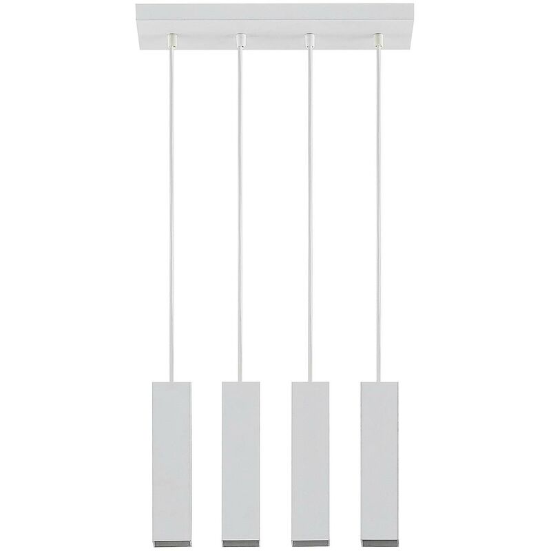Ceiling Light Neliyah dimmable (modern) in White made of Metal for e.g. Living Room & Dining Room (4 light sources, GU10) from PRIOS - sand white