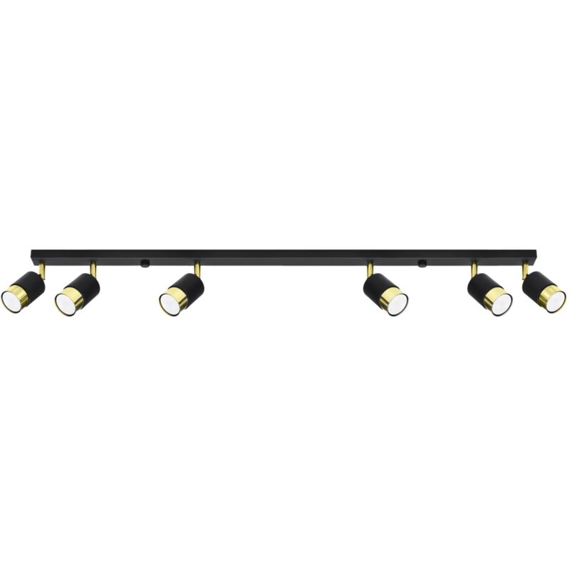 Nero 6 black/gold ceiling lamp