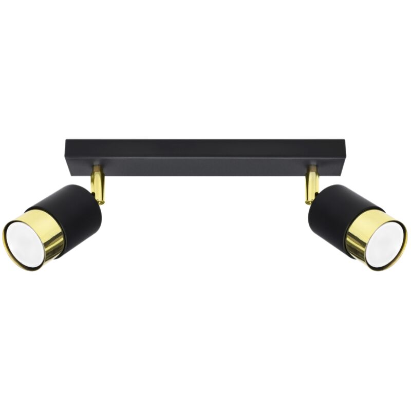 Nero 2 black/gold ceiling lamp