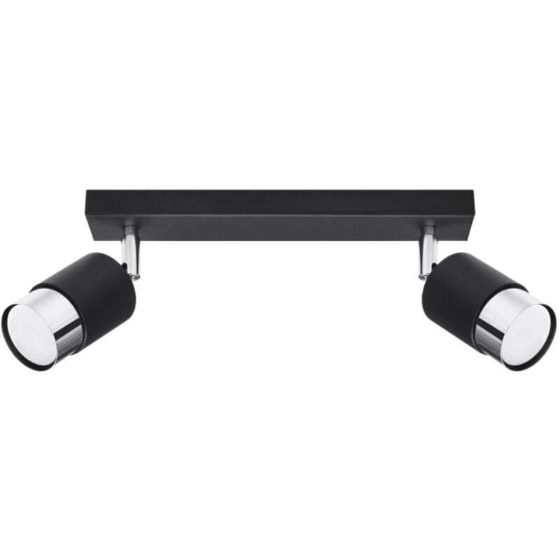 Nero 2 black/chrome ceiling lamp