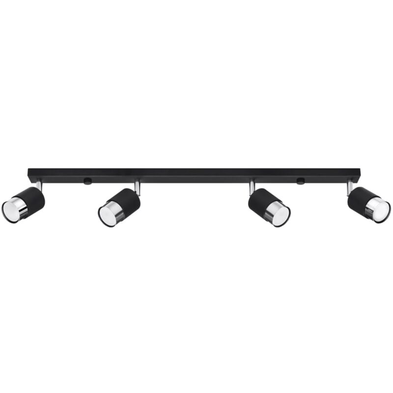 Nero 4 black/chrome ceiling lamp