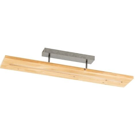 Ceiling Light Nesaja dimmable) in Brown made of Wood for e.g. Living Room & Dining Room (1 light source,) from Lindby