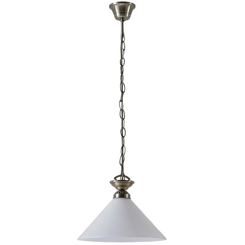Ceiling Light Otis Dimmable (Antique, Vintage) In White Made Of Glass For E.G. Kitchen (1 Light Source, E27) From Lindby - Glossy Opal White, Antique