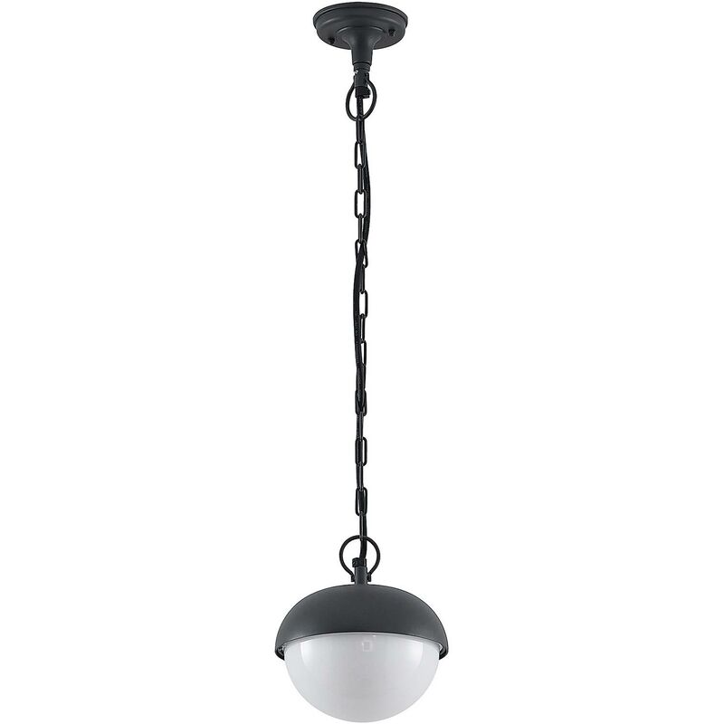 Ceiling Light Outdoor Kallie (modern) in Black made of Aluminium (1 light source,) from Lindby dark grey (ral 7016), white