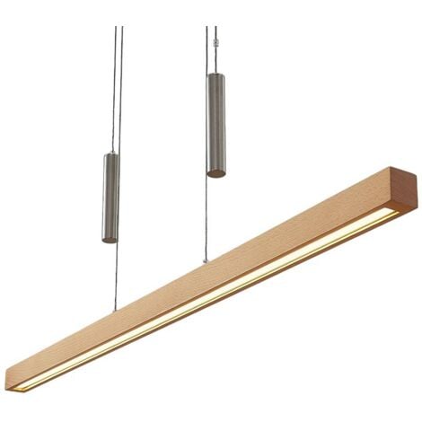 Ceiling Light Pia dimmable (modern) in Brown made of Wood for e.g. Living Room & Dining Room (1 light source,) from Lucande