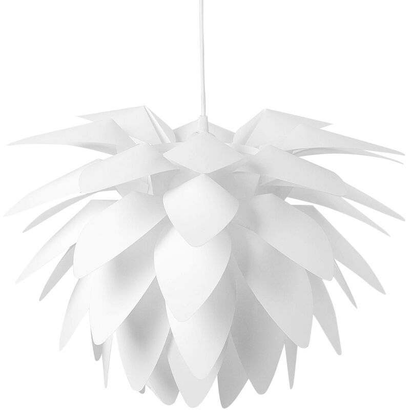 Beliani - Modern Flower Shaped Ceiling Lamp Pendant Light Plastic White Musone
