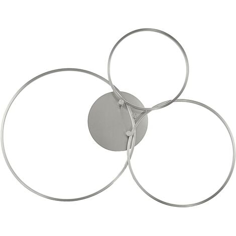 Ceiling Light Rayk dimmable (modern) in Silver made of Metal for e.g. Living Room & Dining Room (1 light source,) from Lindby