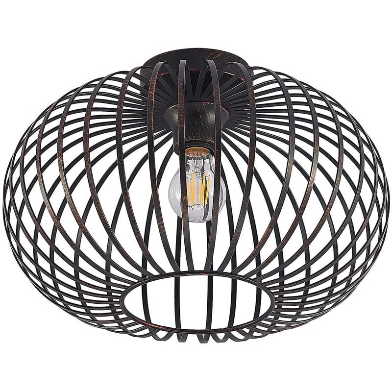Ceiling Light Rosalea dimmable (modern) in Black made of Metal for e.g. Living Room & Dining Room (1 light source, E27) from Lindby - black, brushed