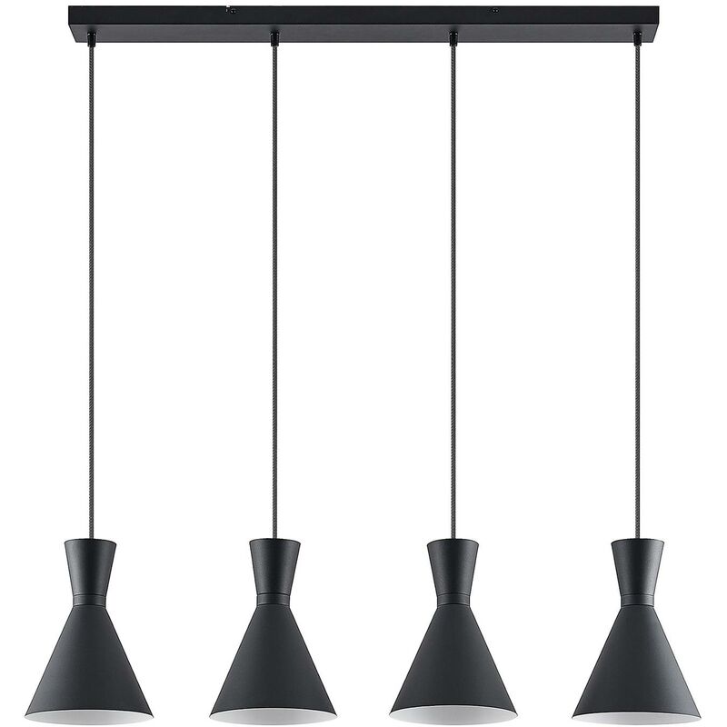 Ceiling Light Savrini dimmable (modern) in Black made of Metal for e.g. Living Room & Dining Room (4 light sources, E27) from Lindby black