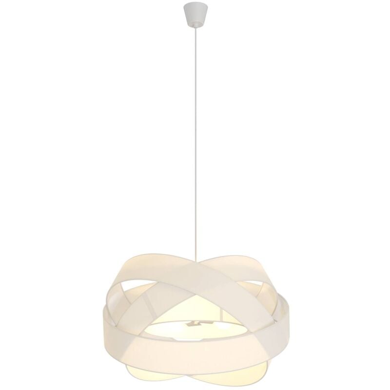 Ceiling Light Simaria dimmable (modern) in White made of Textile for e.g. Living Room & Dining Room (3 light sources, E27) from Lindby white