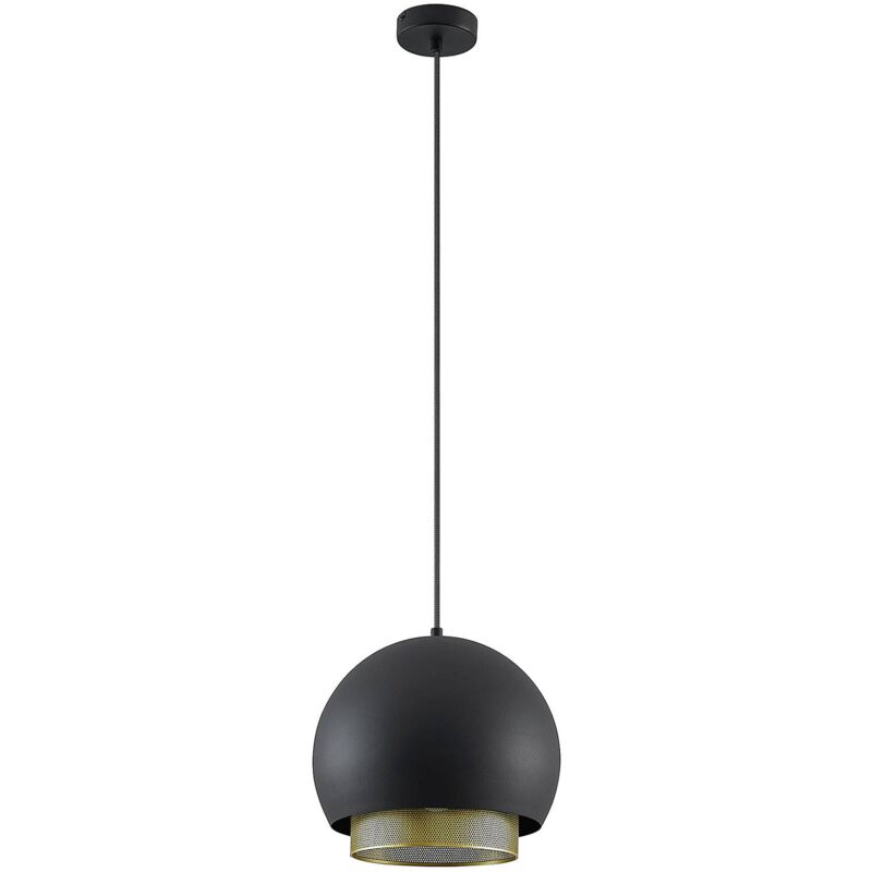 Lucande - Ceiling Light Sivaniel dimmable (design) in Black made of Metal for e.g. Living Room & Dining Room (1 light source, E27) from black, gold