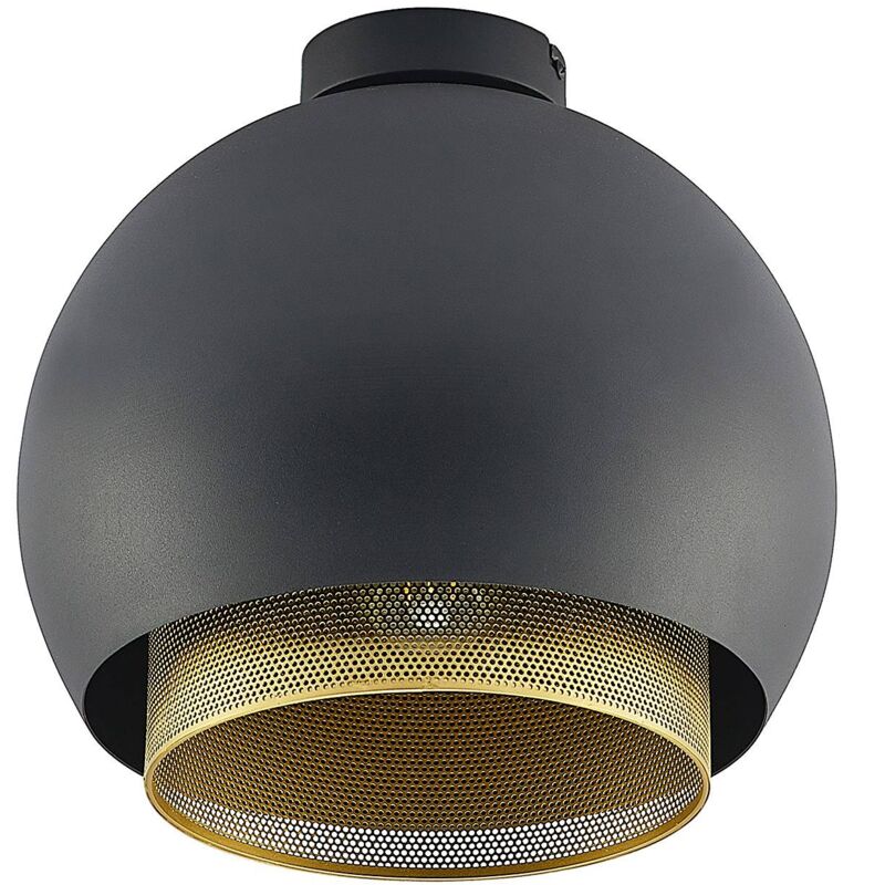 Lucande - Ceiling Light Sivaniel dimmable (modern) in Black made of Metal for e.g. Living Room & Dining Room (1 light source, E27) from black, gold