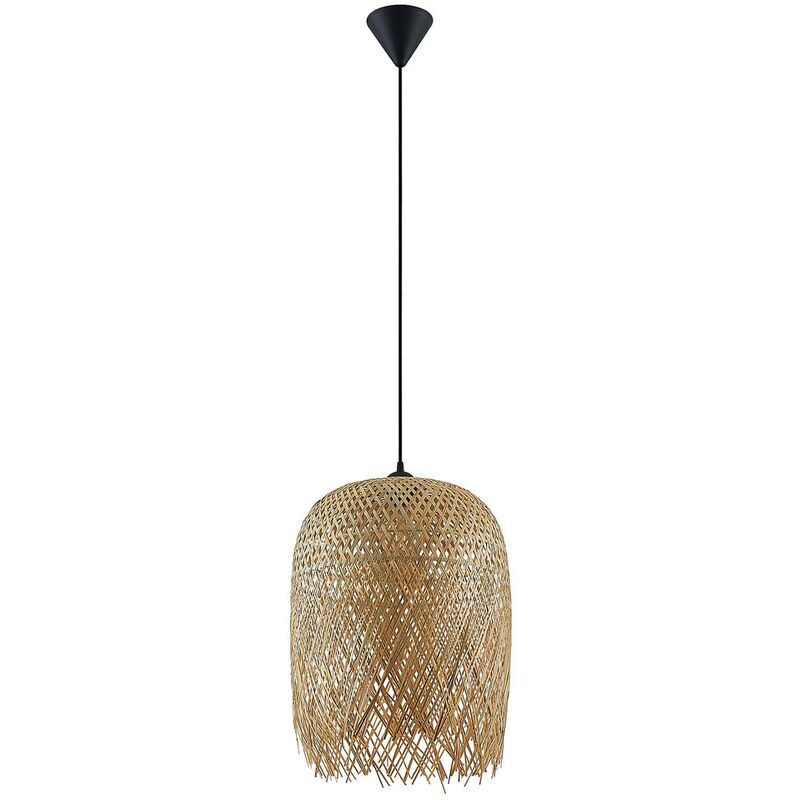 Ceiling Light Solivia dimmable (scandinavian) in Brown for e.g. Living Room & Dining Room (1 light source, E27) from Lindby black, light wood