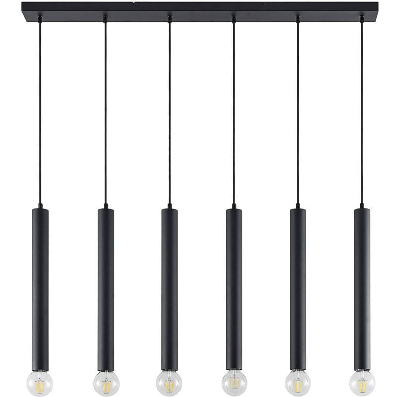 Ceiling Light Tamilio dimmable (modern) in Black made of Metal for e.g. Living Room & Dining Room (6 light sources, E27) from Lindby black