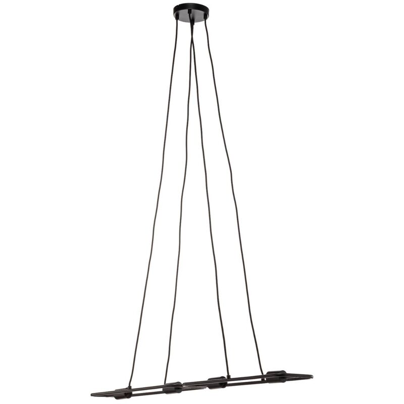 Lucande - Ceiling Light Tornike dimmable (design) in Black made of Metal for e.g. Living Room & Dining Room (4 light sources, E27) from matt black