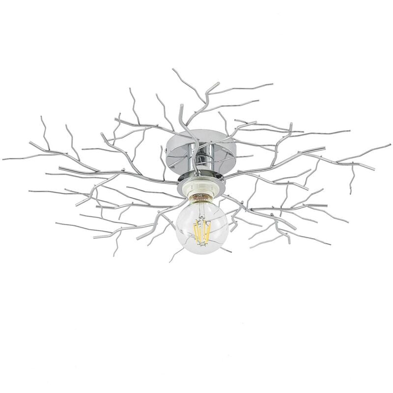 Ceiling Light Vetki dimmable (modern) in Silver made of Metal for e.g. Living Room & Dining Room (1 light source, E27) from Lindby - chrome