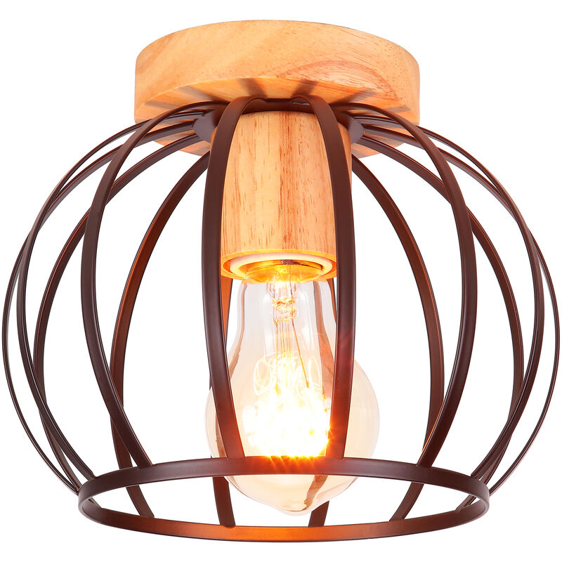 Image of Ceiling Light Vintage Retro in Wood&hellip;