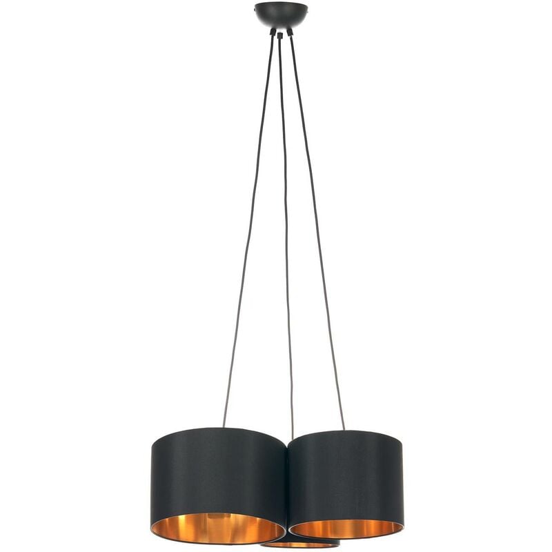 Ceiling Light Vironi dimmable (modern) in Black made of Metal for e.g. Living Room & Dining Room (3 light sources, E27) from Lindby black, gold