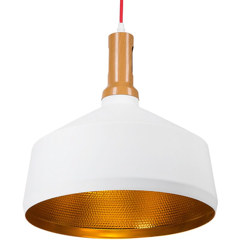Beliani - Modern Retro Lamp Pendant Ceiling Light Kitchen Dining Room White Gold Sepik