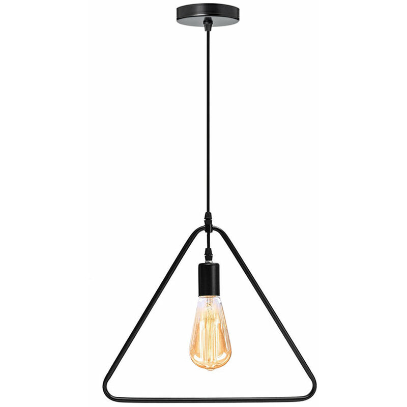 Ceiling Light Wire Lampshade Triangle Holder Pendant Light