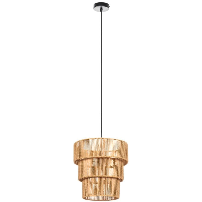 Ceiling Light Elvoria dimmable) in Brown for e.g. Living Room & Dining Room (1 light source, E27) from Lindby light wood