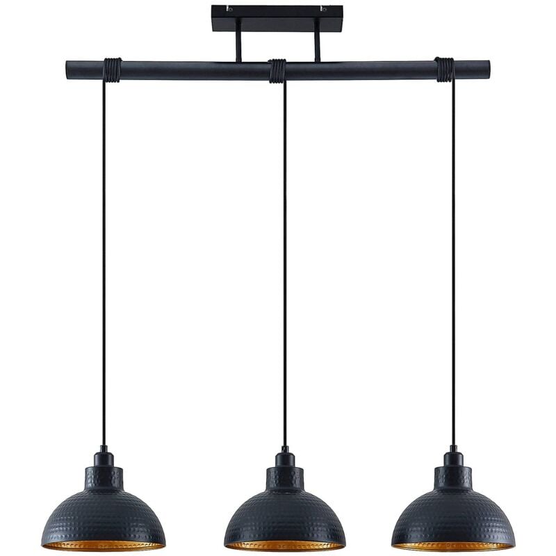 Ceiling Light Zelotta dimmable (vintage, antique) in Black made of Metal for e.g. Living Room & Dining Room (3 light sources, E27) from Lindby black,