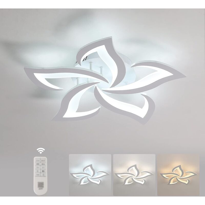 Goeco - led Ceiling Light Dimmable, Ceiling Lamp with Remote Control, 40W 4200LM 3000K-6000K Φ60cm, Acrylic Modern Ceiling Light for Bedroom Living