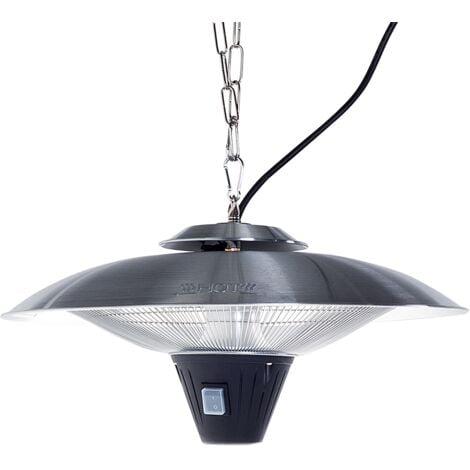 Ceiling Mounted Electric Patio Heater Silver KABA