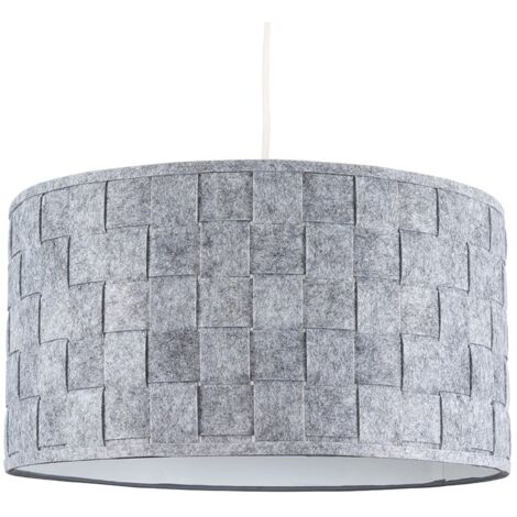 Table or Floor Lampshade Grey Felt Weave Design Details about   Ceiling Pendant Light Shade 
