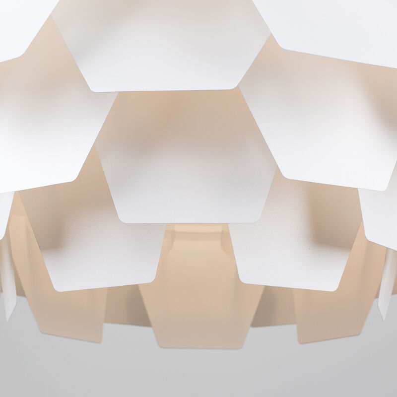 white geometric lampshade