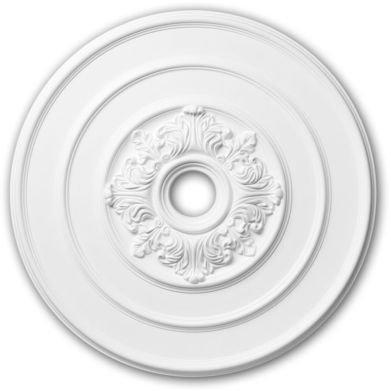 Profhome Decor - Ceiling Rose 156005 Profhome Ceiling Decoration Medallion Rosette Decorative Element Neo-Classicism style white ø 65.6 cm