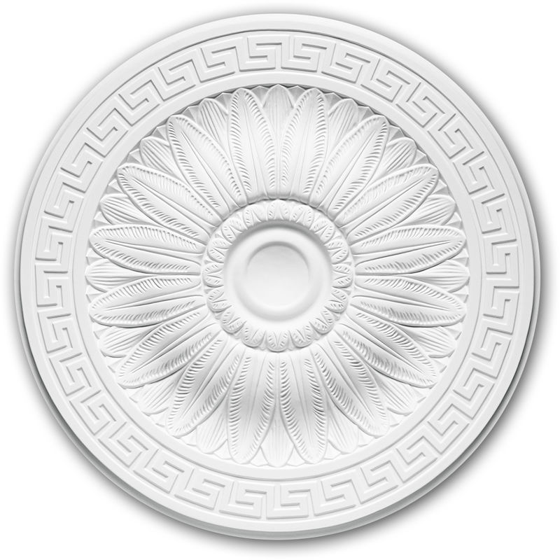 Ceiling Rose 156019 Profhome Ceiling Decoration Medallion Rosette Decorative Element Neo-Classicism style white ø 51 cm