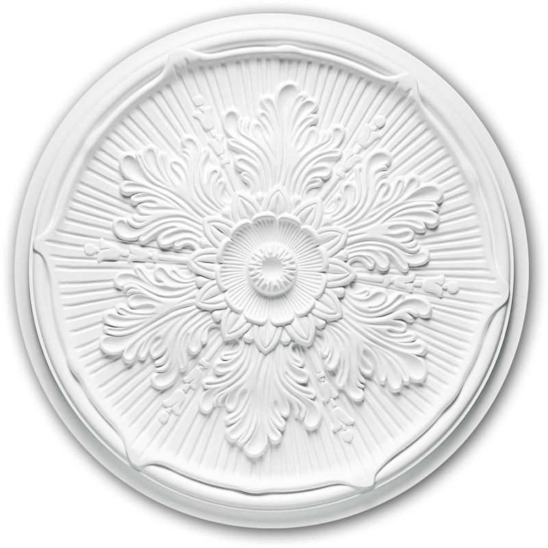 Ceiling Rose 156022 Profhome Ceiling Decoration Medallion Rosette Decorative Element Neo-Renaissance style white ø 52.5 cm