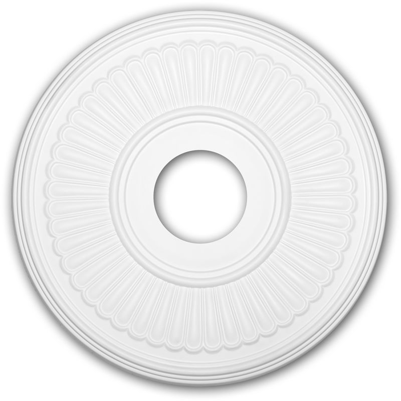 Profhome Decor - Ceiling Rose 156047 Profhome Ceiling Decoration Medallion Rosette Decorative Element Neo-Classicism style white ø 40.4 cm