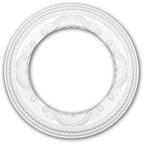 PROFHOME DECOR 156052 Profhome Ceiling Decoration Medallion Rosette Decorative Element Rococo Baroque style white Ø 31 cm