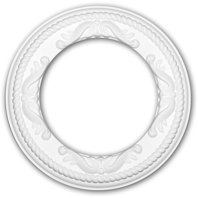 Profhome Decor - Ceiling Rose 156052 Profhome Ceiling Decoration Medallion Rosette Decorative Element Rococo Baroque style white ø 31 cm