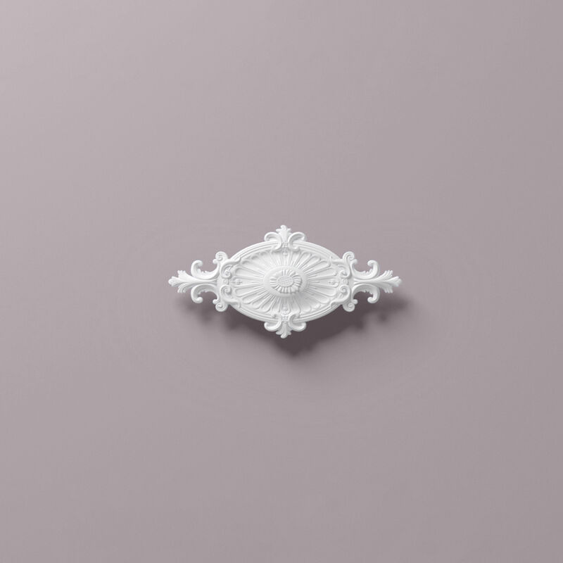 Ceiling rose NMC R1 arstyl Noel Marquet Deco element timeless classic design white 60,5 x 31 cm - white