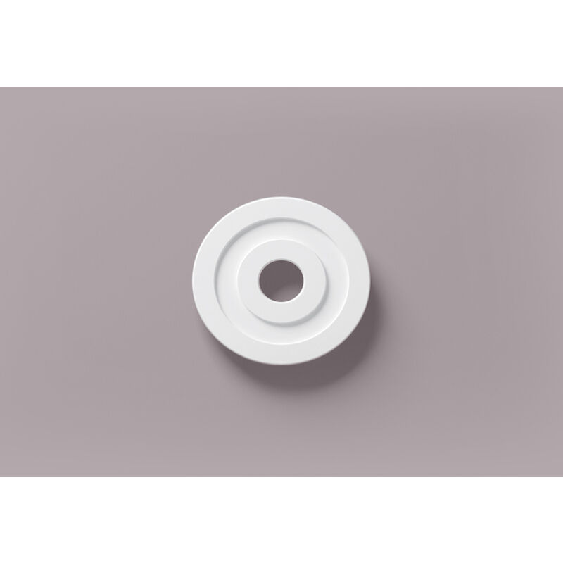 Ceiling rose NMC R61 ARSTYL Noel Marquet Deco element Corner element moulding contemporary design white diameter 42 cm - white