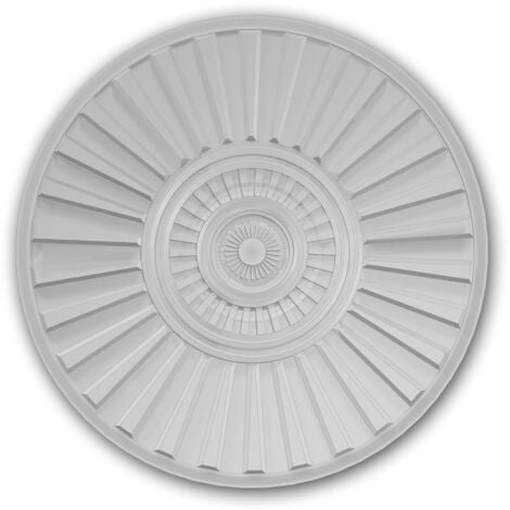 PROFHOME DECOR Ceiling rose Profhome 156801 Medallion Deco element Art déco style white Ø 35 cm