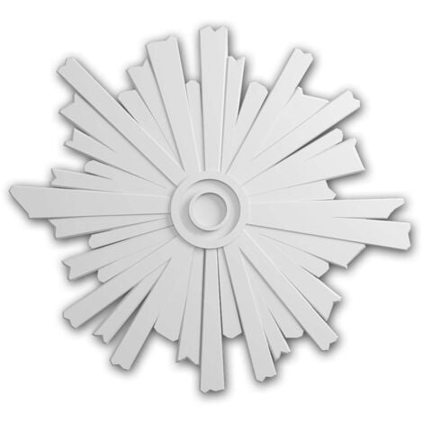 PROFHOME DECOR Ceiling rose Profhome 156804 Medallion Deco element Art déco style white Ø 90,1 cm