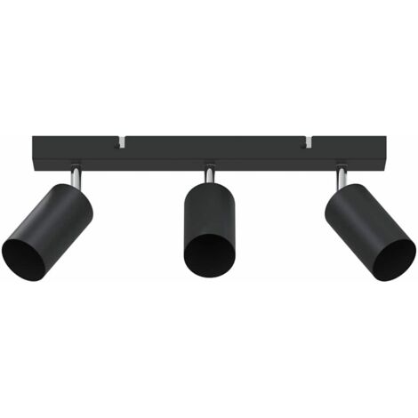 Ceiling Spotlight Black 38 x 5.5 x 16.5 cm Steel vidaXL