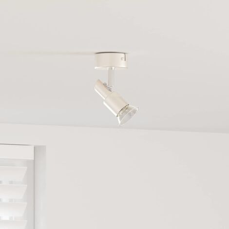 Ceiling Spotlight Brushed Nickel 8 x 8 x 10.5 cm Steel vidaXL