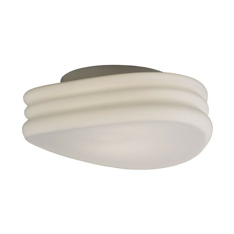 Inspired Mantra - Mediterraneo - Flush Ceiling, Wall 2 Light E27 Medium, Frosted White Glass