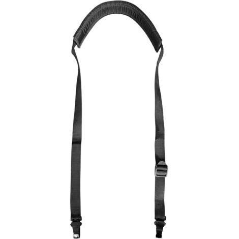 Ceinture à bandoulière pour radiocommande originale Scanreco en polyester résistant de couleur noire et extensible jusqu'à 141,5 cm