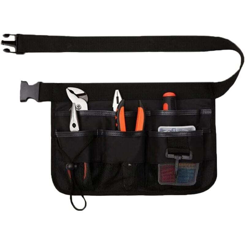 Ceinture à Outils de Jardin, Sac à Ceinture d'Outils Réglable, Ceinture Porte Outil, 7 Pochettes, Tissu Oxford 600D, Étanche, avec Ceinture