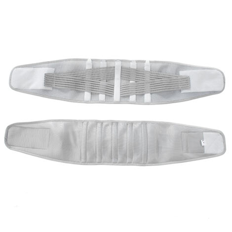 Ceinture abdominale ajustable grise pour le soutien lombaire et soulagement des douleurs (Taille L)